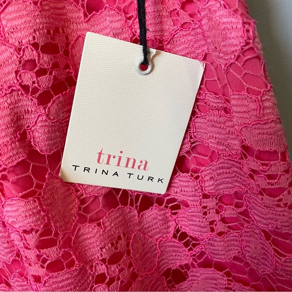 🩷🩷 NWT Trina Turk lace PINK Dress - Parry Sleeveless Lace Sheath SIZE 12 🩷🩷 - Picture 6 of 13